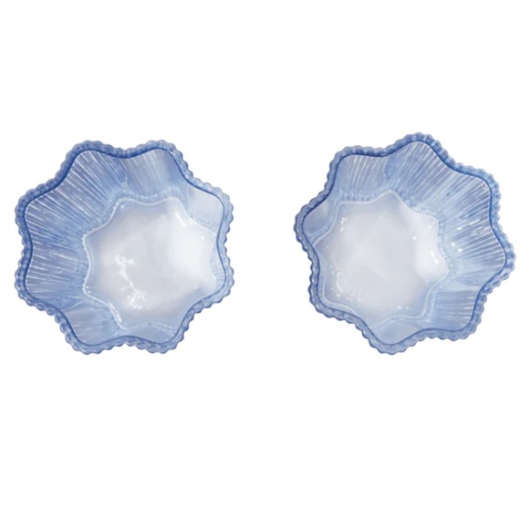 Stylish Blue Ribbed Glass Tumblers - Picture 5 of 6